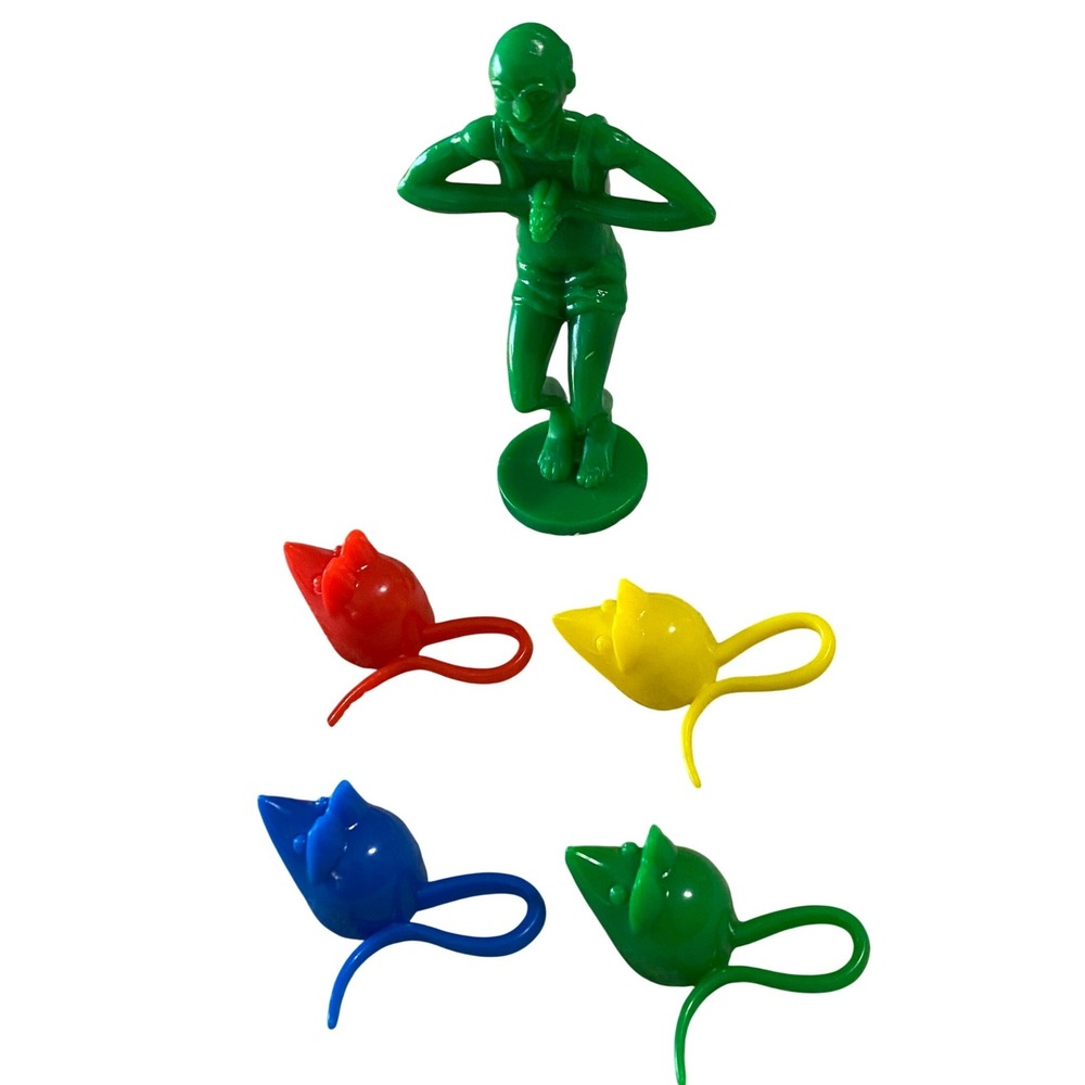 Mouse Trap Game Replacement 4 Mouse Pawns and Diver Crafts Cake Topper Plastic